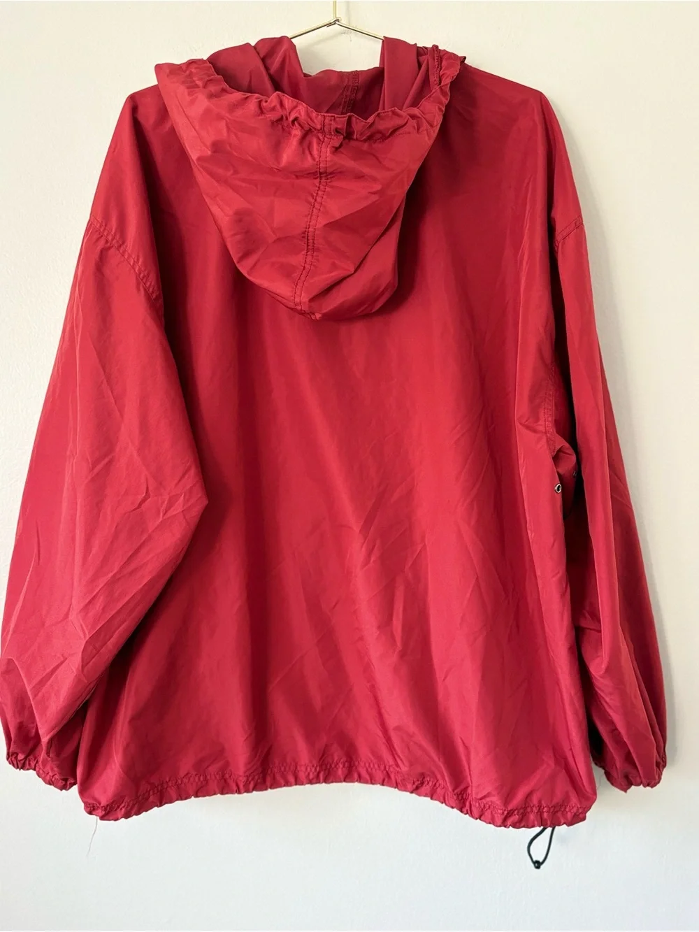Disney Parks Walt Disney World WDW Red Hooded Packable Windbreaker XXL
